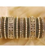 Rich texture bangle set with silk thread bangles by leshya