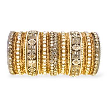 Rich texture bangle set with silk thread bangles by leshya 1