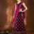 Purple Embroidered Semi Stitched Zari Work And Thread Work Lehenga Choli