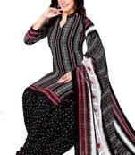 Unstitched crepe salwar suit material printed
