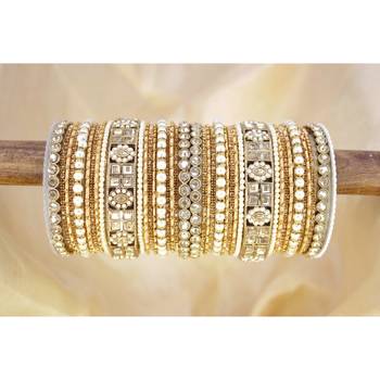 Rich texture bangle set with silk thread bangles by leshya 2