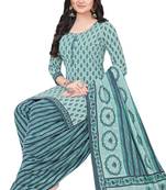 Unstitched crepe salwar suit material printed