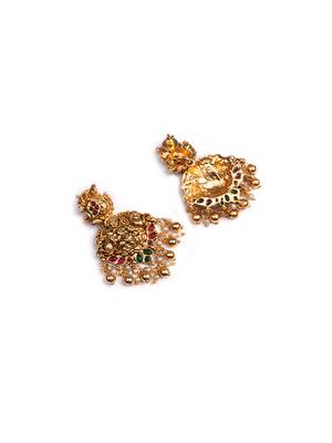 Gold plated temple chowker set 5