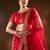 Red Embroidered Semi Stitched Zari Work And Thread Work Lehenga Choli