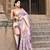 Elora pure kota doria floral pattern saree for women (lavender)