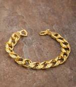 Link chain brass gold plated bracelet