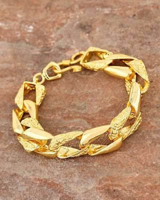 Embedded brass gold plated bracelet 1