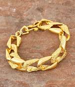 Embedded brass gold plated bracelet