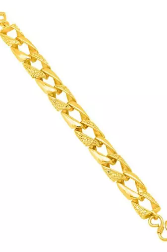 Embedded brass gold plated bracelet