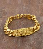 Embedded gold plated bracelet