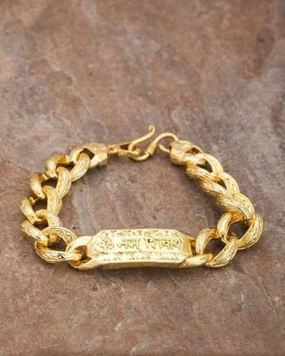 Gold-plated brass religious bracelet 1