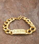 Gold-plated brass religious bracelet