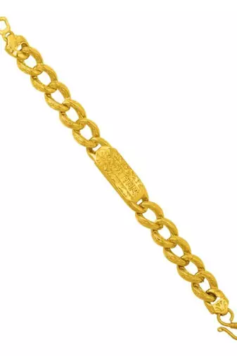 Gold-plated brass religious bracelet