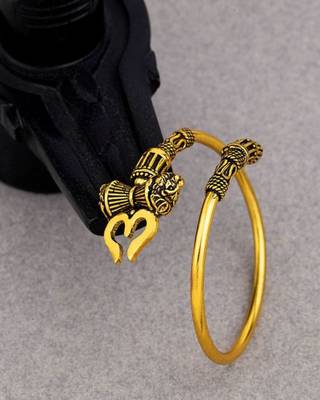 Gold-plated brass religious shiva bracelet 1