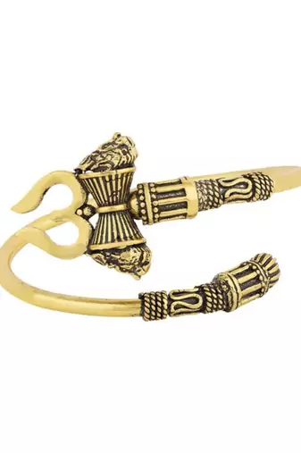 Gold-plated brass religious shiva bracelet