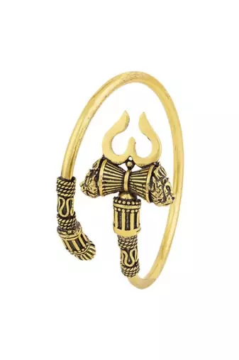 Gold-plated brass religious shiva bracelet