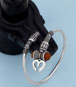 Trishul silver oxidized bracelet