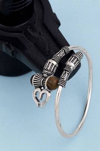 Silver-plated tiger eye bracelet