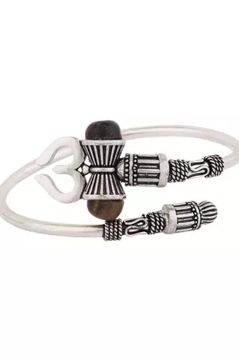Silver-plated tiger eye bracelet