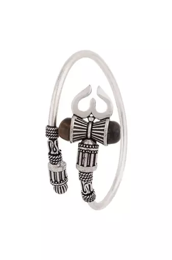 Silver-plated tiger eye bracelet