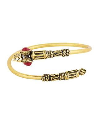 Trishul oxidized gold bracelet 2