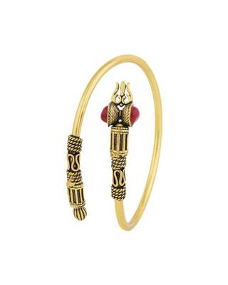 Trishul oxidized gold bracelet 3