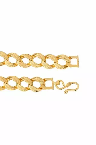 Gold-plated om design bracelet