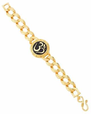 Gold-plated om design bracelet 4