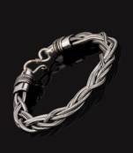 Silver-plated rope baracelet