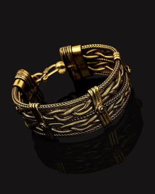 Oxidised gold-plated bracelet 1