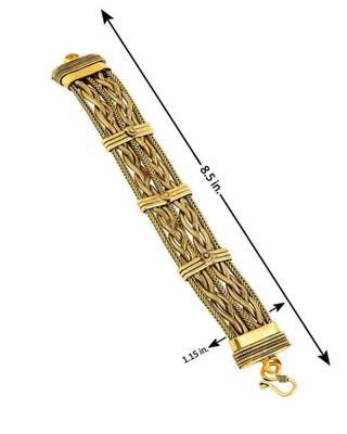 Oxidised gold-plated bracelet 2