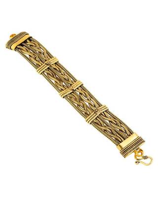 Oxidised gold-plated bracelet 4