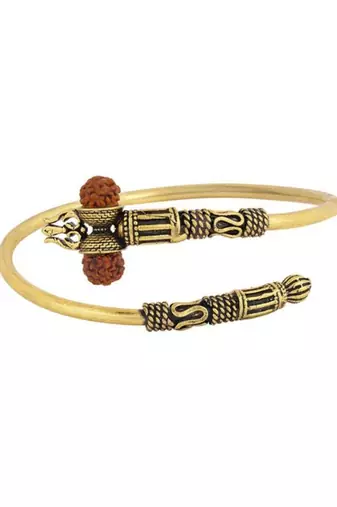 Rudraksh trishul slip-on bracelet