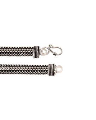 Ethnic foxtail chain silver bracelet 3