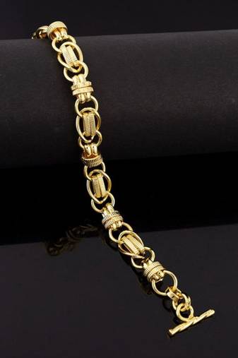 Gold-plated chain link bracelet