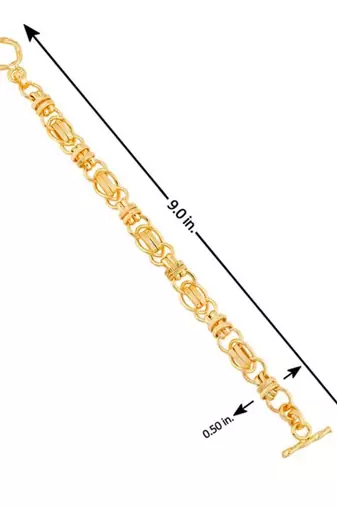 Gold-plated chain link bracelet
