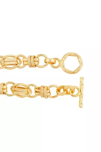 Gold-plated chain link bracelet