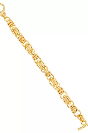 Gold-plated chain link bracelet