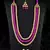 Purple Stone and Kundan Embellished Wedding Necklace 317FNN390