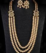 Pearl and Kundan Embellished Wedding Essential Necklace 317FNN395