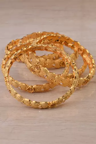 Gold plated gheru copper made bangles-and-bracelets