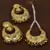 Punjabi Traditional Black Earrings Tikka Set MT249