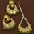 Punjabi Traditional Green Earrings Tikka Set MT253