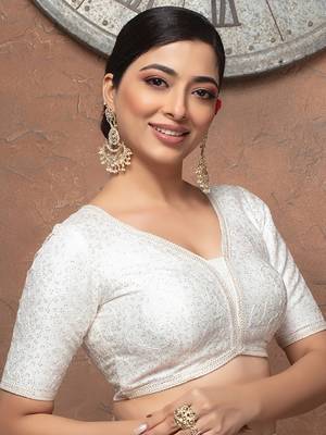 Elegance in White Sequin Blouse 4