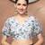 White Floral Puff Sleeves ReadyMade Blouse
