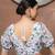 White Floral Puff Sleeves ReadyMade Blouse