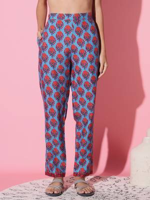Floral Printed Cotton Blend Kurta Pant and Dupatta set 5