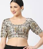 White Art Silk ReadyMade Blouse