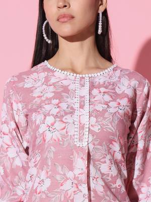 Cotton Fabric Printed work Straight cut Kurta, Pant and Dupatta Set 4