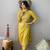 Printed straight kurti with pant and dupatta set for women and girls rayon (yellow)